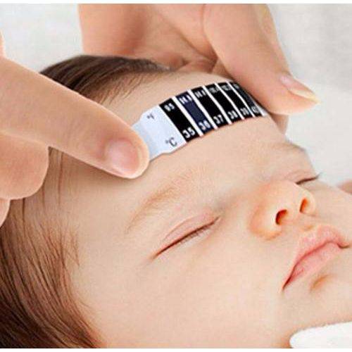- Kit 10 Testa Cabeça Faixa Termômetro Febre Corpo Bebê Temperatura B02
