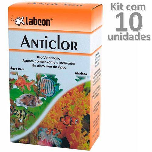 Kit 10un Alcon Anticlor Labco Test Aquário Água Doce 15ml
