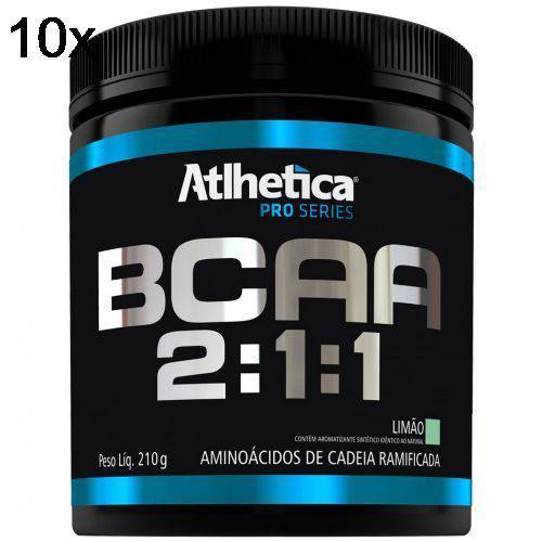 Kit 10X BCAA 2:1:1 Pro Series - 210g Limão - Atlhetica Nutrition
