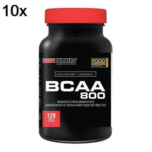 Kit 10X BCAA 800 - 120 Tablets - BodyBuilders