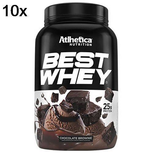 Kit 10X Best Whey - 900g Brownie Chocolate - Atlhetica Nutrition