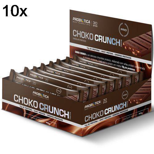 Kit 10X Choko Crunch - 12 Unidades 40g Chocolate - Probiótica