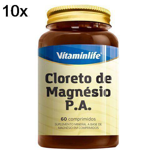 Kit 10X Cloreto de Magnésio P.A - 60 Comprimidos - Vitaminlife
