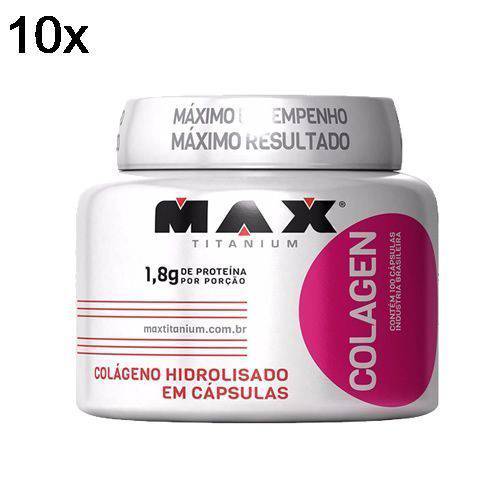 Kit 10X Colagen 500 - 100 Cápsulas - Max Titanium