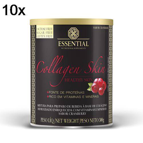 Kit 10X Collagen Skin - 300g Cranberry - Essential Nutrition