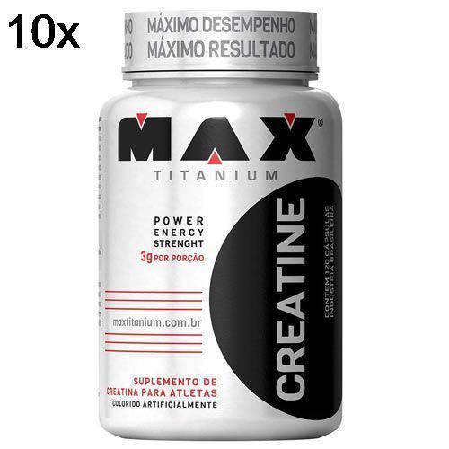 Kit 10X Creatine - 120 Cápsulas - Max Titanium