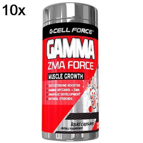 Kit 10X Gamma ZMA Force - 60 Cápsulas - Cell Force