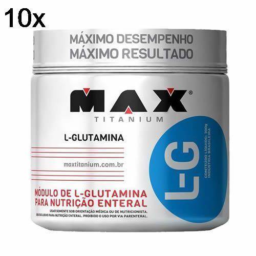 Kit 10X Glutamina L-G - 150g - Max Titanium