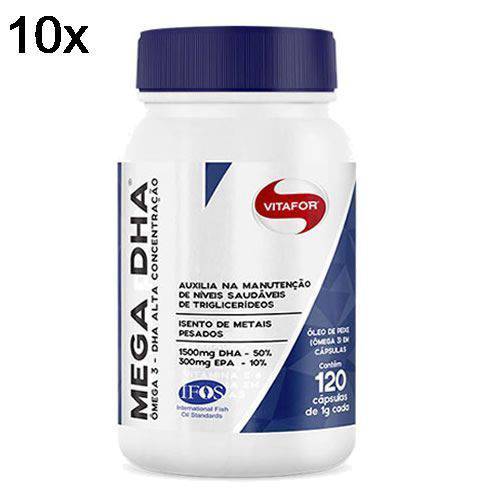 Kit 10X Mega Dha - 120 Cápsulas - Vitafor