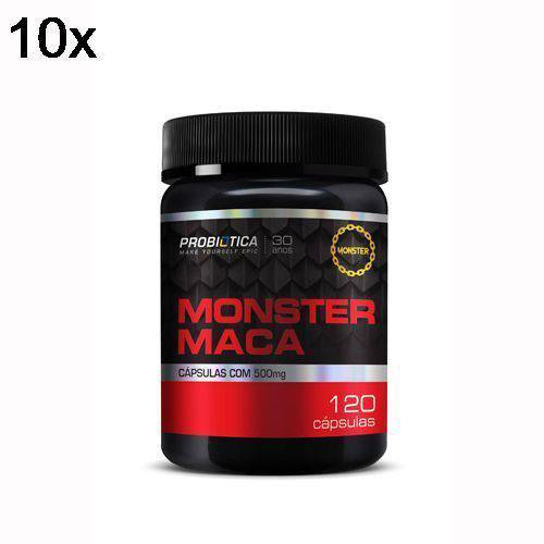 Kit 10X Monster Maca Peruana - 120 Cápsulas - Probiotica