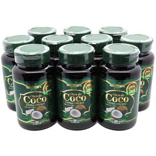 Kit 10x Oleo de Coco 1000mg Nutraceuticos Naturcaps Naturgen