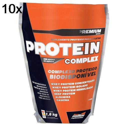 Kit 10X Protein Complex Premium - 1800g Refil Baunilha - New Millen