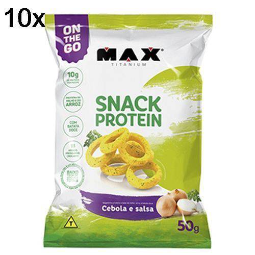 Kit 10X Snack Protein - 50g Cebola Slasa - Max Titanium
