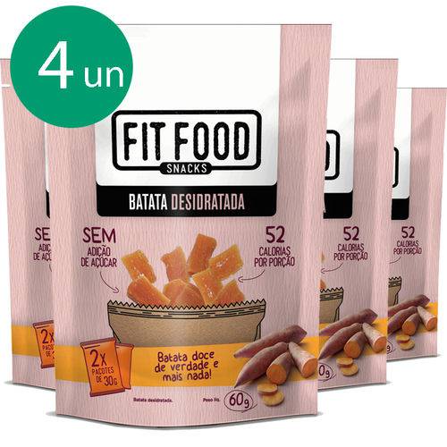 Kit 4 Batata Doce Desidratada Fit Food 60g
