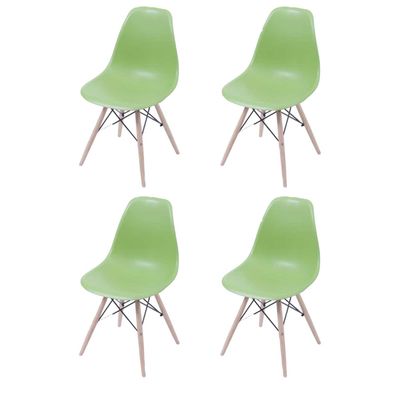 Kit 4 Cadeira Charles Eames Eiffel Verde CDVDK4