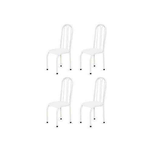 Kit 4 Cadeiras Altas 0.112 Anatômica Branco - Marcheli