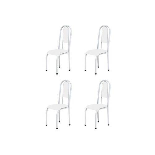 Kit 4 Cadeiras Anatômicas 0.122 Estofada Branco - Marcheli