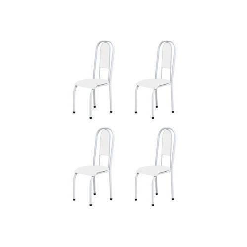 Kit 4 Cadeiras Anatômicas 0.122 Estofada Branco - Marcheli