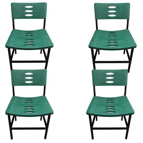 Kit 4 Cadeiras Fixas Montáveis