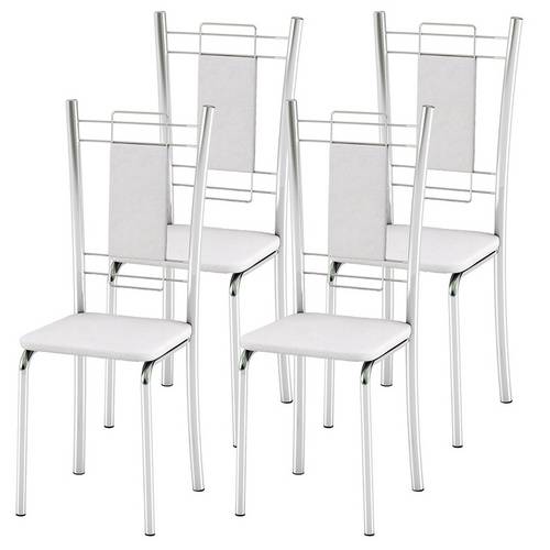 Kit 4 Cadeiras Florença Branco - Kappesberg