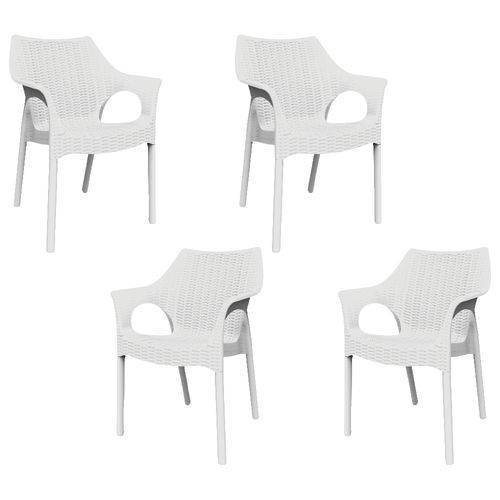Kit 4 Cadeiras Relic Branco