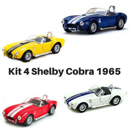 Kit 4 Carrinho de Coleção Antigo Shelby Cobra 427 S/c Vintage Ferro