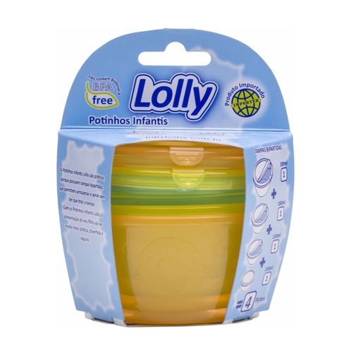 Kit 4 Potinhos Infantis - Lolly