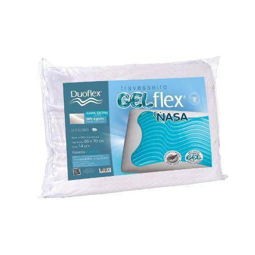 Travesseiro Duoflex GelFlex Nasa 14cm+Capa Imper