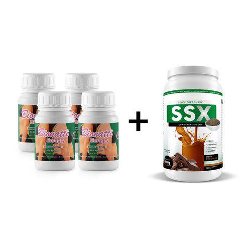Kit 4 Un Bionatti Emagry 40 Cps + Ssx Shake 500G Chocolate