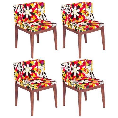 KIT - 4 X Cadeiras Christie - Floral Americano