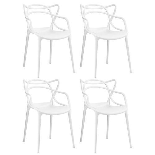 KIT - 4 X Cadeiras Masters Allegra - Branco