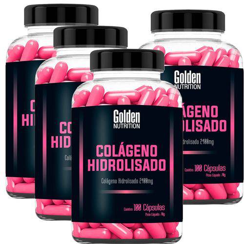 Kit 4x Colágeno Hidrolisado (100 Cáps) - Golden Nutrition