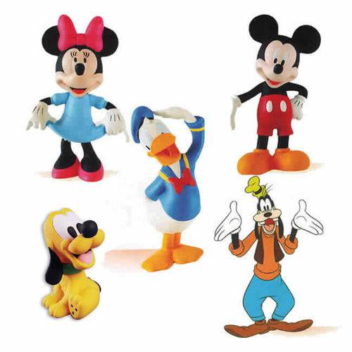Kit 5 Bonecos Látex Disney Turma do Mickey - Latoy