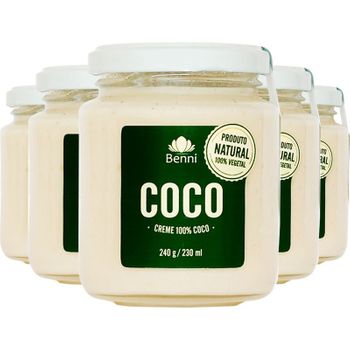 Kit 5 Creme de Coco 240g Benni Alimentos