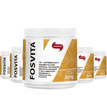 Kit 5 Fosvita Regulador Intestinal Vitafor 250g