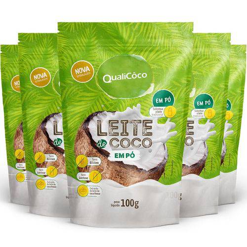 Kit 5 Leite de Coco em Pó Qualicôco 100g