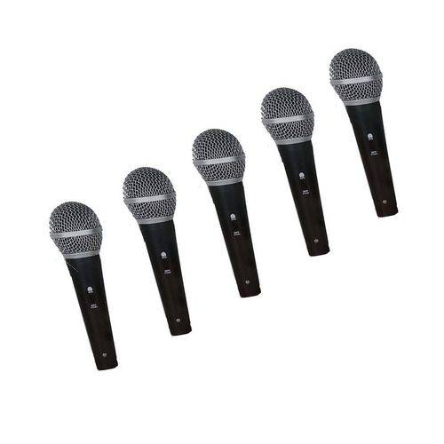 Kit 5 Microfone Vocal Dinâmico Cardioide Sem Fio Sm-58