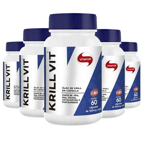 Kit 5 Óleo de Krill - Vitafor - 60 Cápsulas
