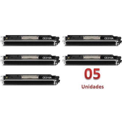 Kit 5 Toner Similares HP 126A Preto CE310A Compativel CP1020 CP1025 CP1025nw CP1028nw Pro 100 M175 M175a M175nw Pro 200 M275