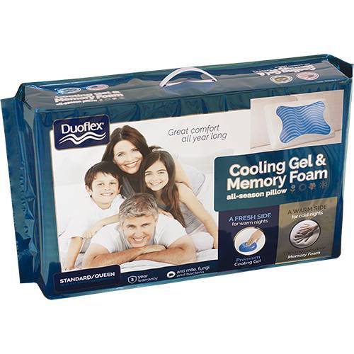 Travesseiro Duoflex Cooling Gel & Memory Foam+Capa Imoerm