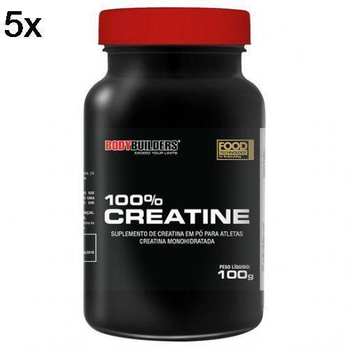 Kit 5X 100% Creatine - 100g - BodyBuilders