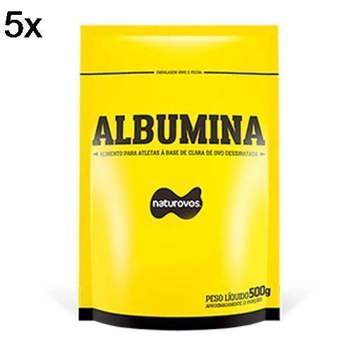 Kit 5X Albumina - 500g Refil Baunilha - Naturovos