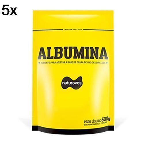 Kit 5X Albumina - 500g Refil Natural - Naturovos