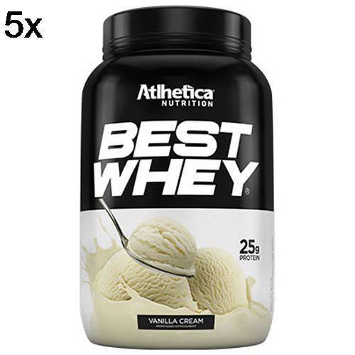 Kit 5X Best Whey - 900g Vanilla Cream - Atlhetica Nutrition