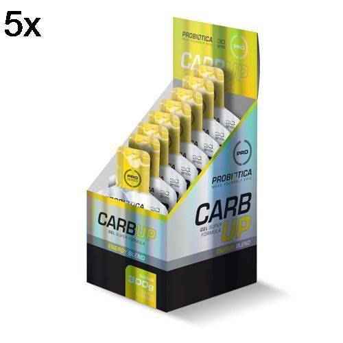 Kit 5X Carb UP Gel Super Fórmula - 10 Sachês 30g Banana- Probiótica