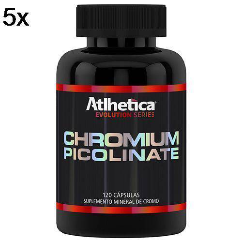 Kit 5X Chromium Picolinate - 120 Cápsulas - Atlhetica Nutrition