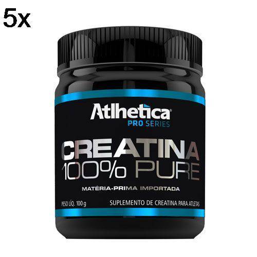 Kit 5X Creatina 100% Pure Pro Series - 100g Natural - Atlhetica Nutrition