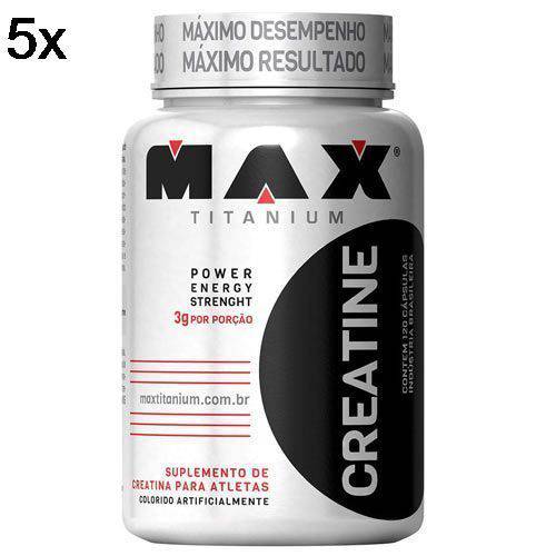 Kit 5X Creatine - 120 Cápsulas - Max Titanium