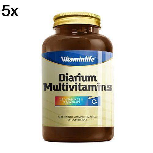 Kit 5X Diarium Multivitamínico - 120 Comprimidos - VitaminLife