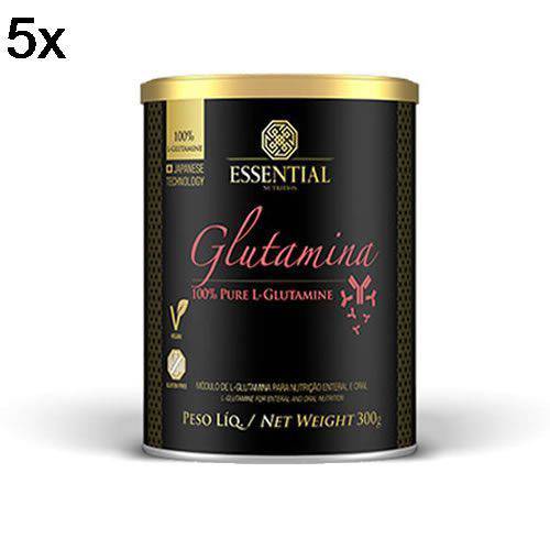 Kit 5X Glutamina - 300g - Essential Nutrition